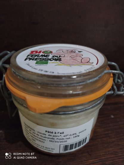 Pâté à l’ail de la Ferme du PRESSOIR à St PERN